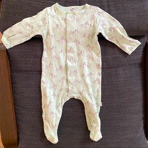 E=mc 🧲 Mint Zebra Footie - MAGNETIC CLOSE!